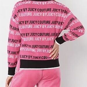 Juicy Couture sweater 1XL pink crew neck pullover oversized NWT